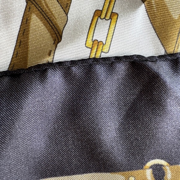 Vintage‎ Azalea Bellagio Silk Scarf Gold Chain Belt Baroque Y2K Italy - Picture 10 of 13